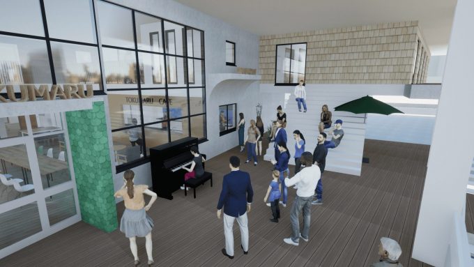 コミュニティセンターに集まる地域住民｜横松建築設計事務所