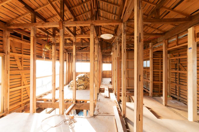 木造戸建て住宅のリノベーション現場