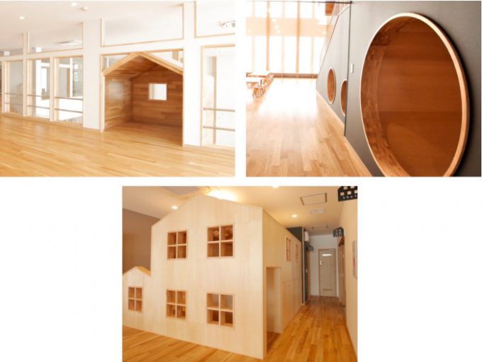 木の温もりに包まれた幼稚園