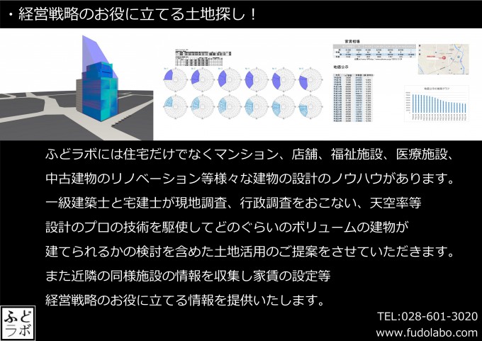 一級建築士と宅建士によるボリュームチェックと地盤調査で土地探しをお手伝いします