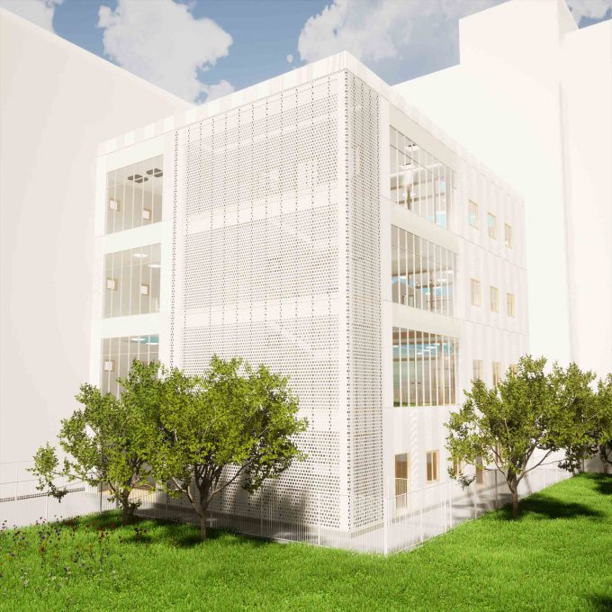 室内に楽しい遊び場がある都市型保育園