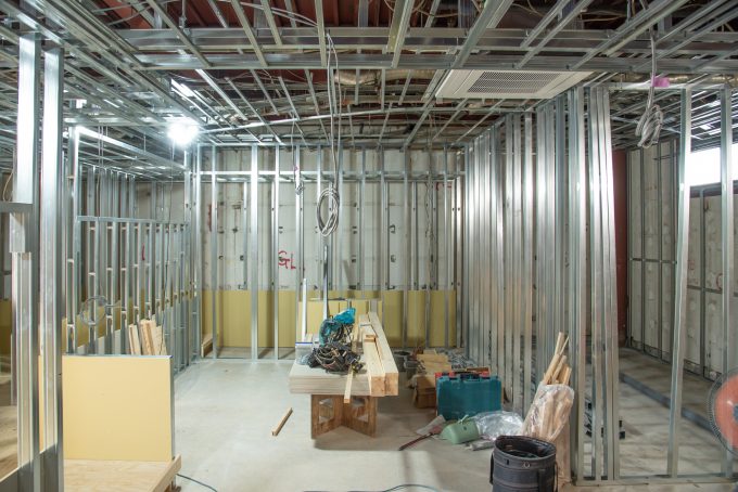 クリニックの内装工事現場