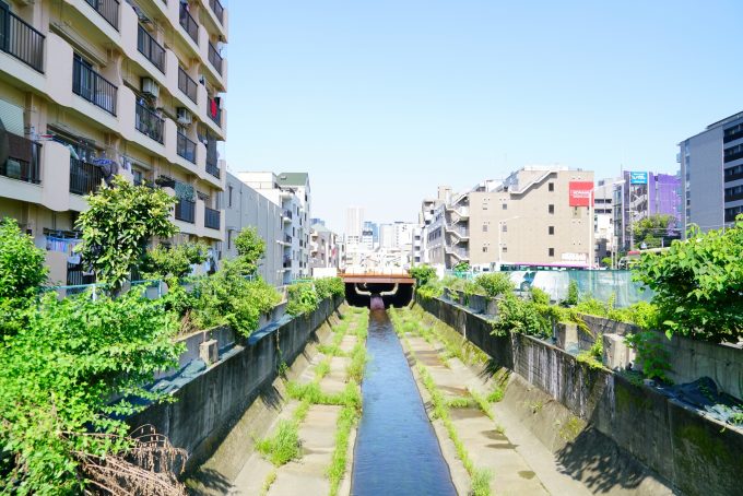 川沿いで延焼ラインが緩和される地域