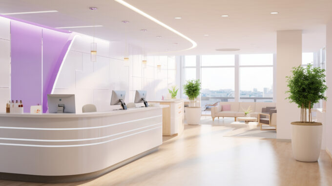 クリニックビルの待合室