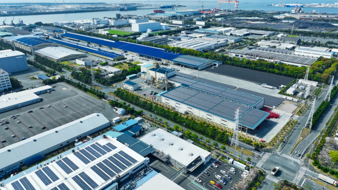 工業専用地域の用途地域に建つ工場